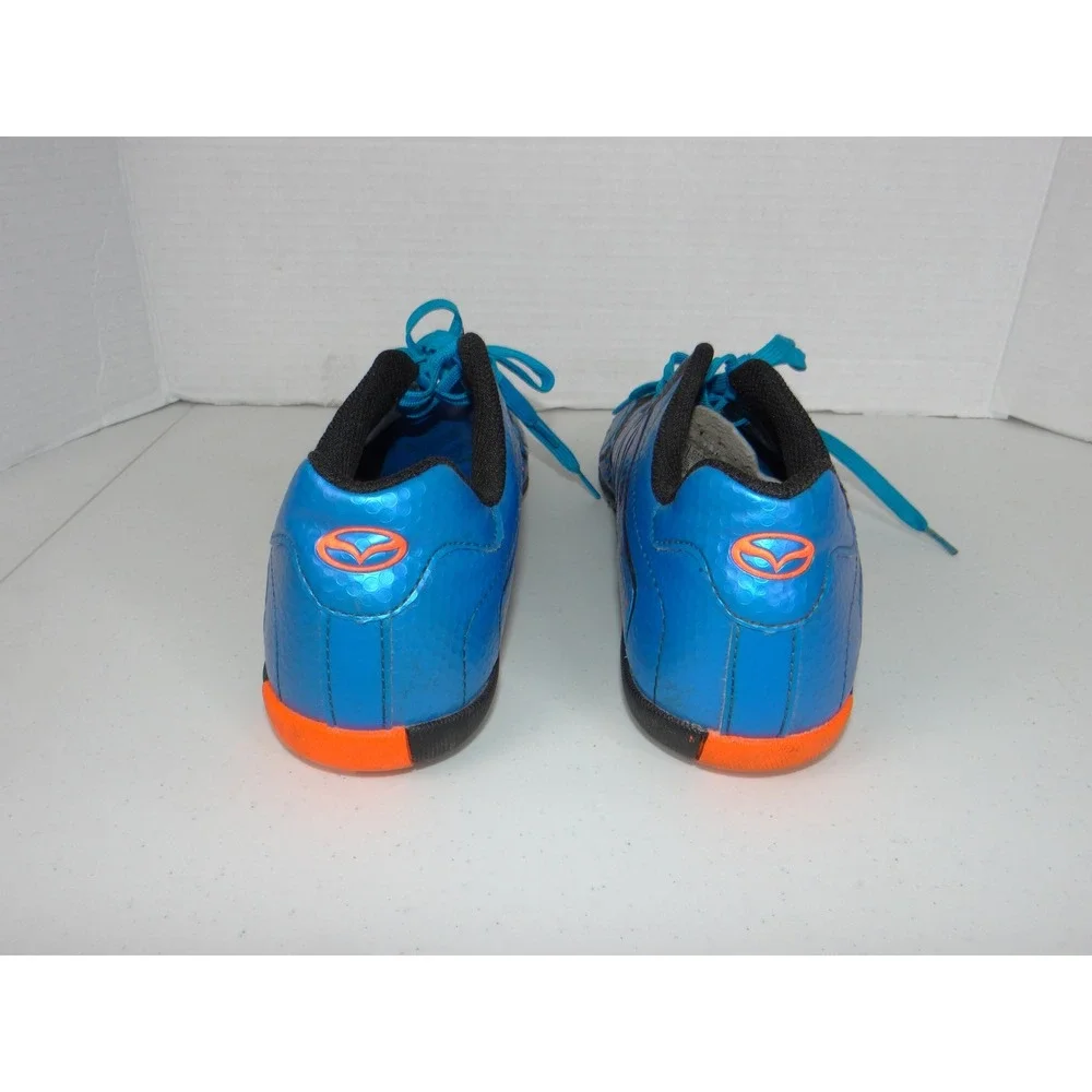 Tiebao S75523 Mens Indoor Soccer Cleats Blue Black Orange Size US 7 EUR 39